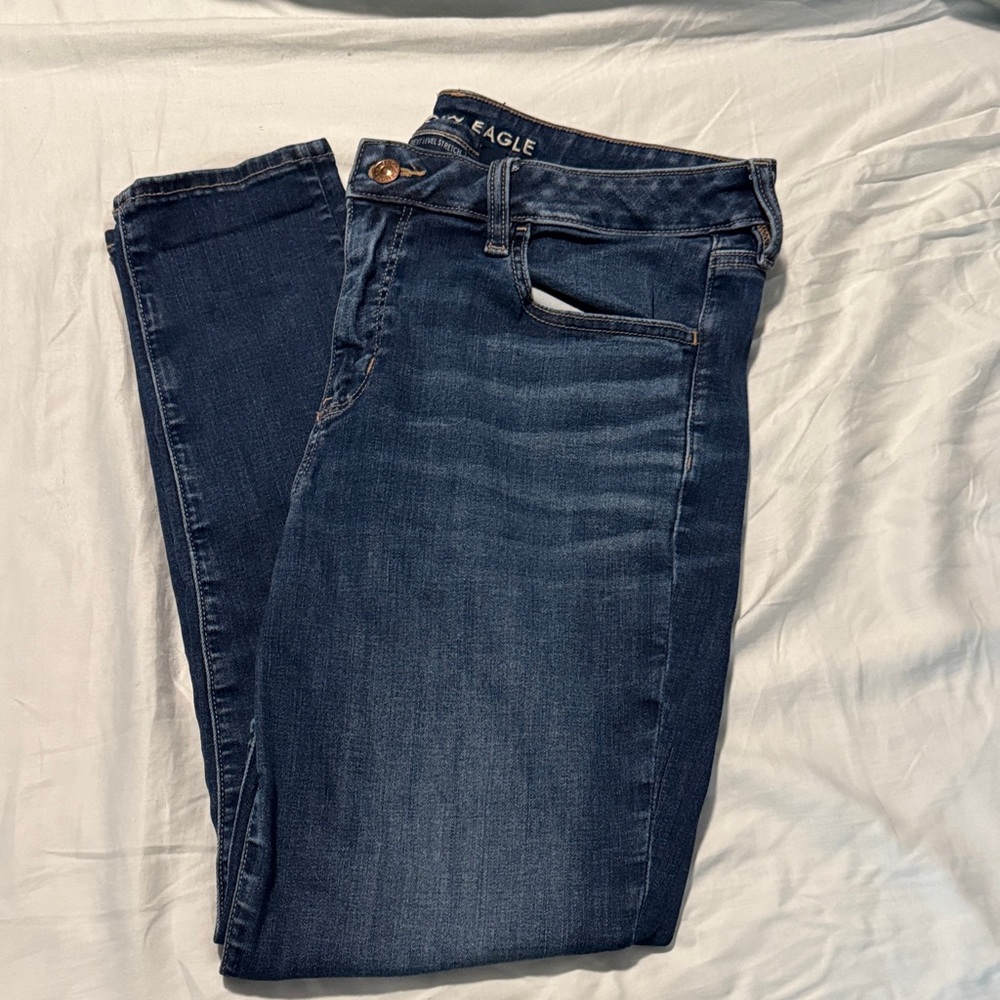 American Eagle Outfitters Women’s Dark Blue Jeggings 16 Short
